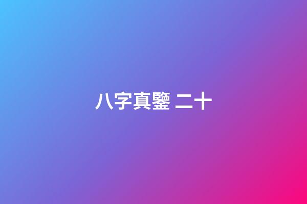 八字真鑒 二十